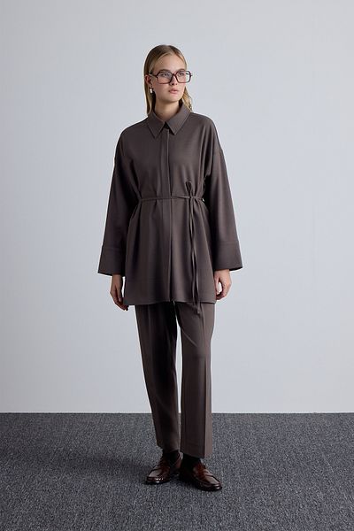 Manuka Mink Tunic - Wide Collar