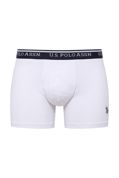 U.S. Polo Assn. - Boxeri pentru bărbați, albi, modal, cu picior lung
