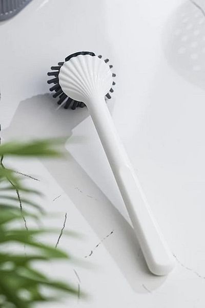 JASPER Gp-155 White Silicone Headed Dish Washing and Sink Cleaning Kitchen Counter Brush