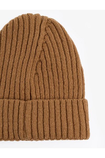 Jimmy Key Brown Knitted Patterned Wool Beret