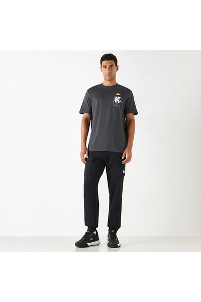 Kappa Logo Print Crew Neck T-shirt with Short Sleeves
