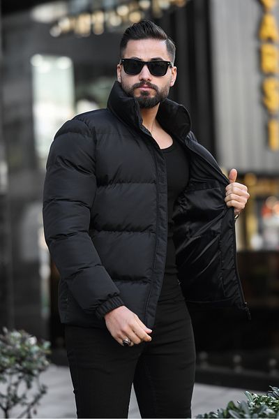 Fors Life Men's Water Repellent Stylish Design Black Coat