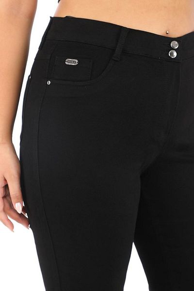 AKŞEN GİYİM Plus Size Soft Gabardine - 96% Cotton/Cotton, Full Lycra Pipe Leg Trousers