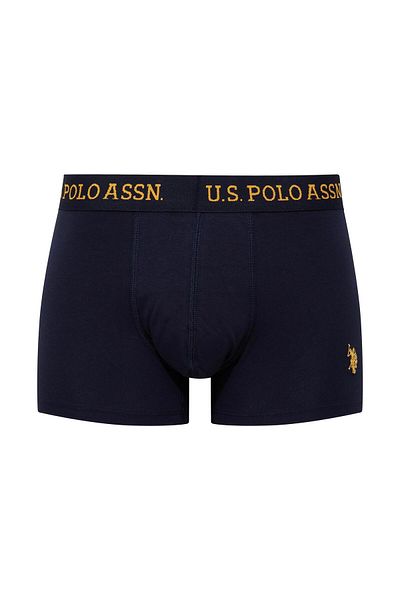 U.S. Polo Assn. - Мъжки жълти - с щампа - тъмносини боксерки от 3 части