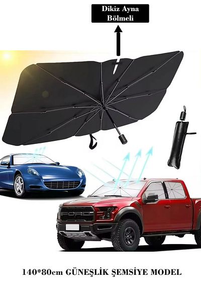 CONOCER New Model Car Sun Shade Protector Umbrella Auto Front Windshield Sunshade with Rear View Mirror Baffle 140*80cm