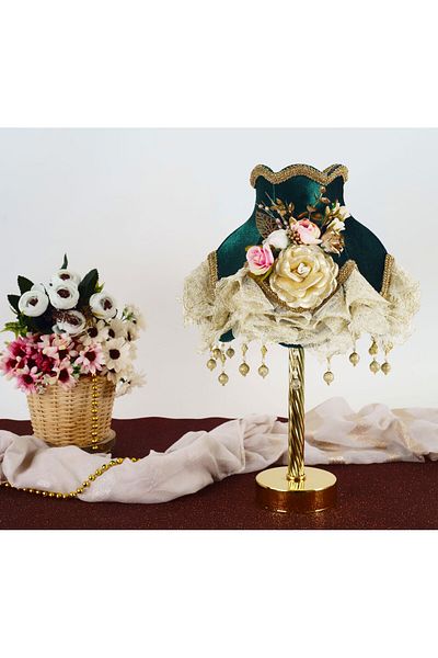 Dekovien Emerald Vintage Lampshade Classic Model Velvet Covered Handmade