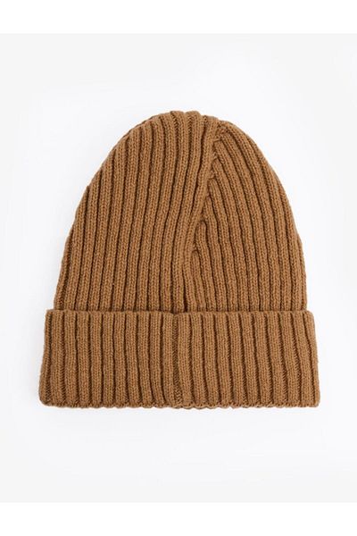 Jimmy Key Brown Knitted Patterned Wool Beret