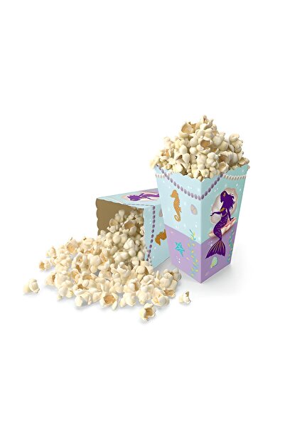 Mini Parti Mini Party Store Mısır Kutusu Deniz Kızı 8 Li