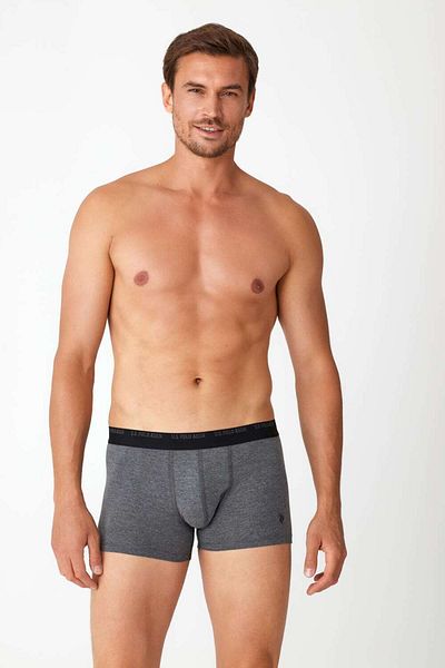 U.S. Polo Assn. Ανδρικό Anthracite Melange - Μαύρο Boxer 2 Pack