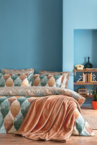 Puffy Belta Single Blanket Duvet Cover Set - Orange