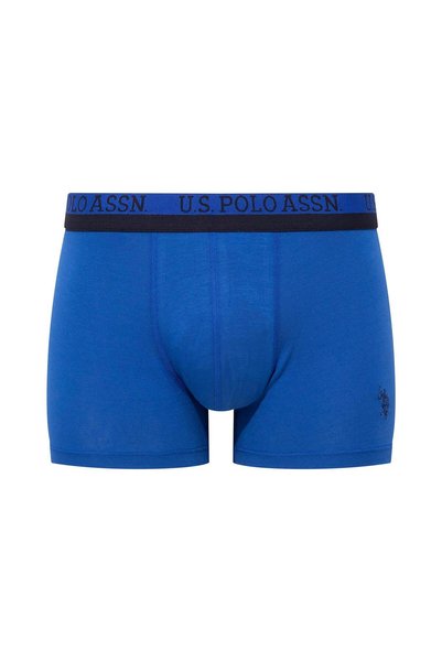 U.S. Polo Assn. 3'lü Paket, Erkek Boxer, Pamuklu, Lacivert-Saks