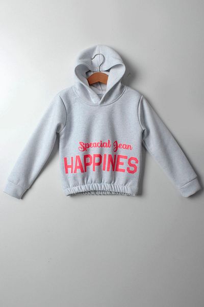 lillia kids Hanorac de iarnă cu glugă cu imprimeu Happines pentru fete
