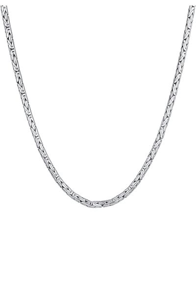 KUZZOI Halskette Herren Königskette Rund 925 Sterling Silber