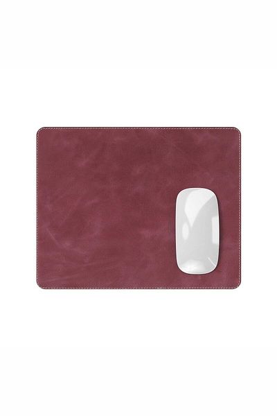 Modica Navada - Πολυτελές γνήσιο δέρμα Claret Red Mouse Pad
