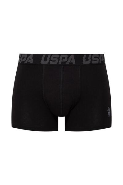 U.S. Polo Assn. - Férfi fekete - antracit - nyomott 3 részes boxer