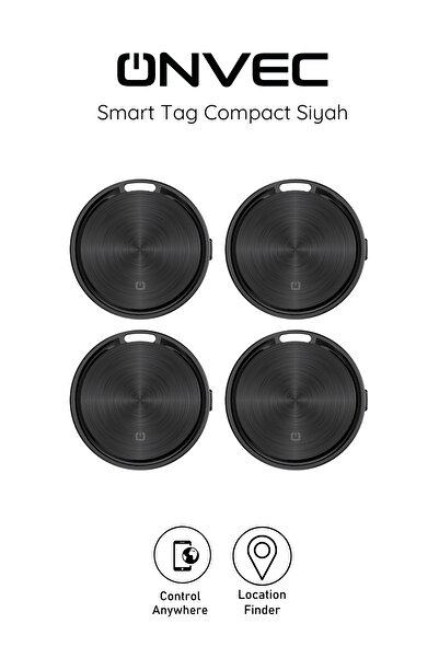 ONVEC Compact Tag Apple Find My Destekli Akıllı Takip Cihazı AirTag – 4’lü Set