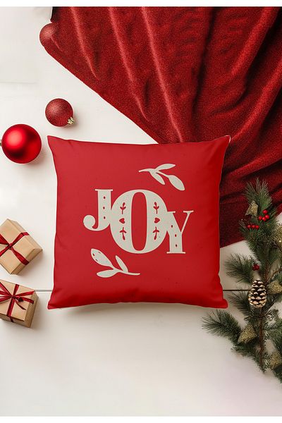 Filamente Christmas Themed Throw Pillow Cover / Christmas - Christmas Cushion Cover (Double-Sided Printed - Hidden Zipper)