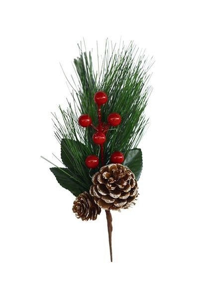 Astaş Christmas Tree Decor Pinecone Berry Coked Branch 20 cm