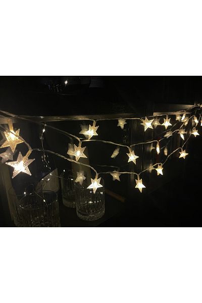 Coverzone 10 Meters Led Lighted 60's Star Light Chain Decorative Plug Lighting Home Decorations Ornament