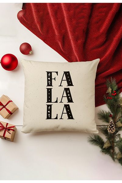 Filamente Christmas Themed Throw Pillow Cover / Christmas - Christmas Cushion Cover (Double-Sided Printed - Hidden Zipper)