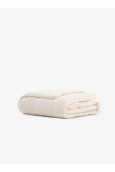 Barine Ecru Cotton Quilt - Smooth 245X245