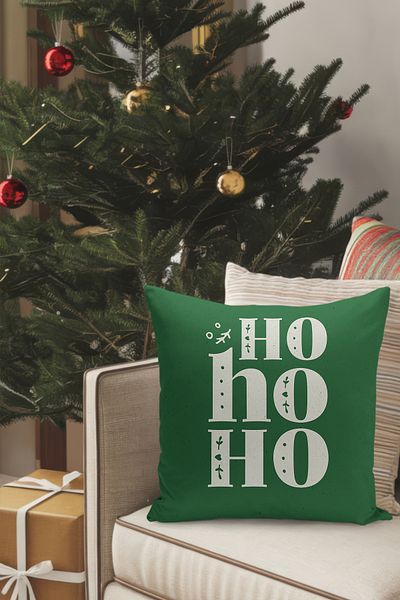 Filamente Christmas Themed Throw Pillow Cover / Christmas - Christmas Cushion Cover (Double-Sided Printed - Hidden Zipper)