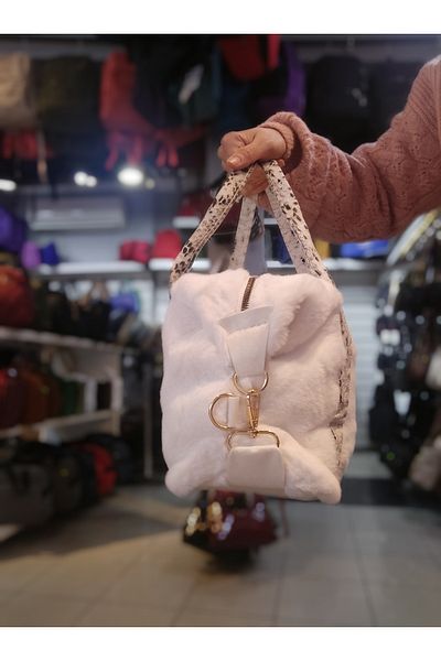Sheker Geantă de mână și umăr de pluș de damă 40*25 cm