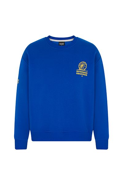 Eazy Co Hanorac gros unisex cu gât crew Eazy Spinning Memories Oversize Saks