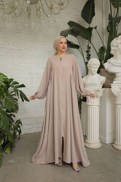 Nissra Ankanoor Mink Странично плисирана ежедневна абая Anka255039