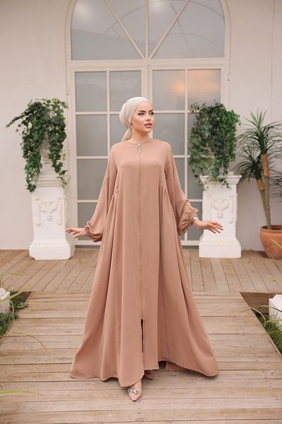 Nissra Ankanoor Camel Splied Loose Ferace Anka 255039
