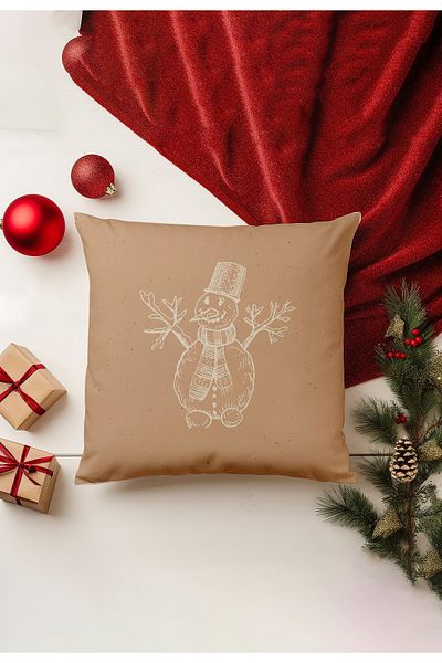 Filamente Christmas Themed Throw Pillow Cover / Christmas - Christmas Cushion Cover (Double-Sided Printed - Hidden Zipper)