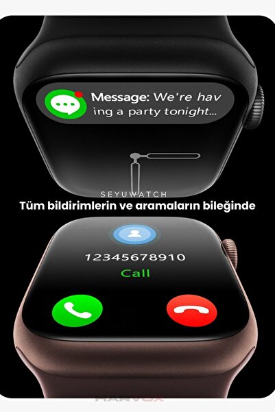 SEYUWATCH Watch 9 Mini Akıllı Saat Zarafet Dolu Kutu İçeriği Hediye Kordon ve Bileklik