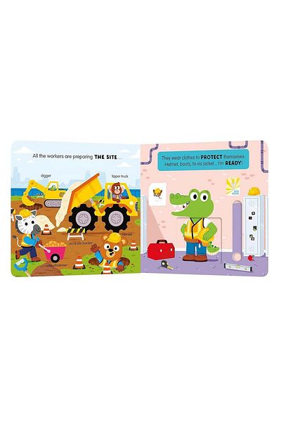 Auzou Books My First Animated Board Book - Building Site