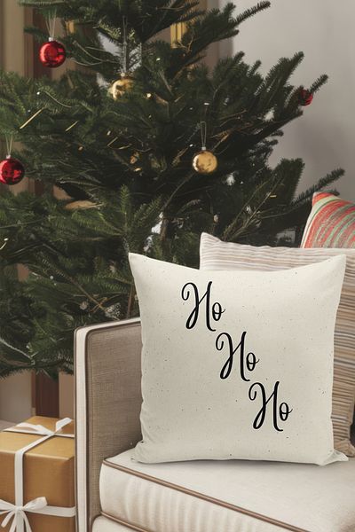 Filamente Christmas Themed Throw Pillow Cover / Christmas - Christmas Cushion Cover (Double-Sided Printed - Hidden Zipper)