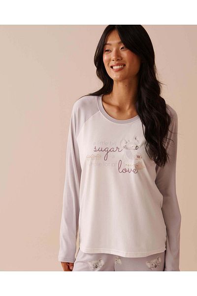 La Vie en Rose Koala Print Super Soft Long Sleeve Shirt