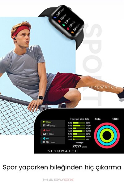 SEYUWATCH Watch 9 Mini Akıllı Saat Zarafet Dolu Kutu İçeriği Hediye Kordon ve Bileklik