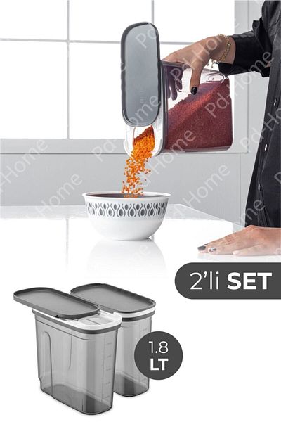 Vienev Foly 2-Piece Food Storage Container with Sliding Lid 1.8 Liters