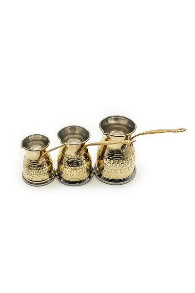 ANTEPSEPETİ Copper Yellow Coffee Cotton Set