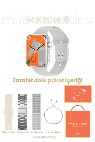 SEYUWATCH Watch 9 Mini Akıllı Saat Zarafet Dolu Kutu İçeriği Hediye Kordon ve Bileklik