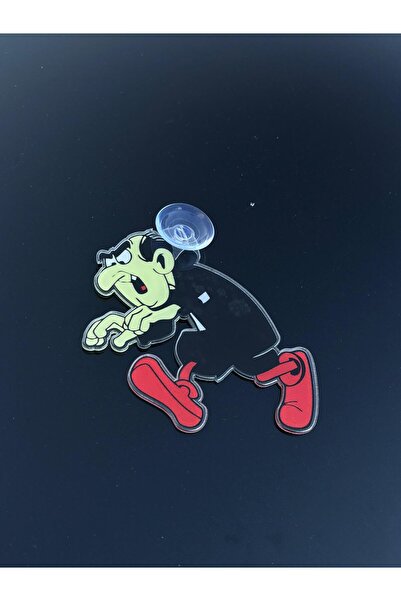 OTOMOR AKSESUAR زخرفة نافذة السيارة لشخصية كرتونية Gargamel مع كوب شفط