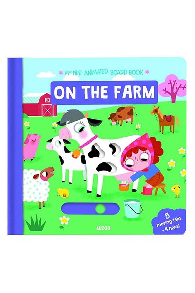 Auzou Books On the Farm - First Anime Board Book with Comfortable Cut Animals