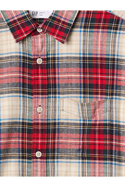 GAP Erkek Çok Renkli Standart Kesim Flanel Gömlek