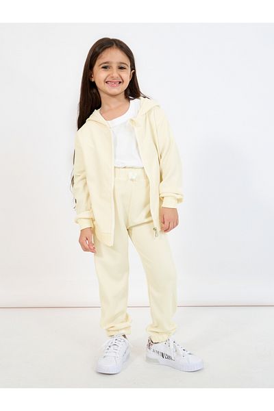 Styli Rib Knit Zip Front Hoodie & Jogger Set