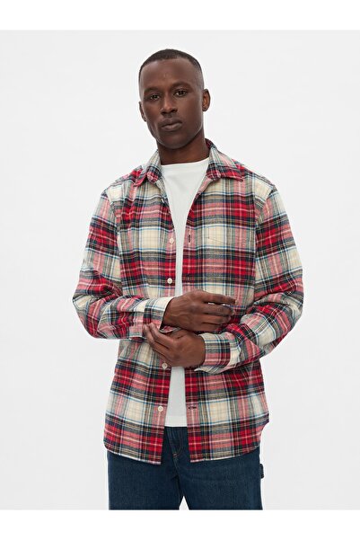 GAP Erkek Çok Renkli Standart Kesim Flanel Gömlek