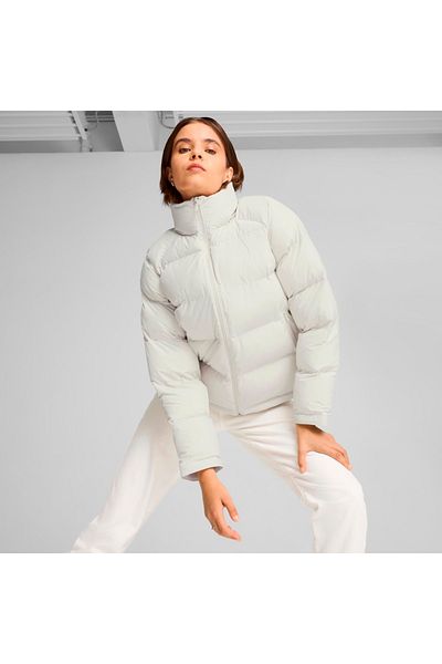 Puma White Stand Collar Mono Women's Coat