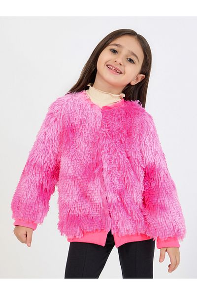 Styli Faux Fur Open Front Jacket