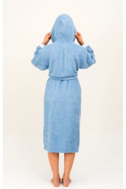 EMİLLİE - 100% BUMBAC - HALAT DE BAIE UNISEX BELLA CURLY (DUBĂ CULOARE)