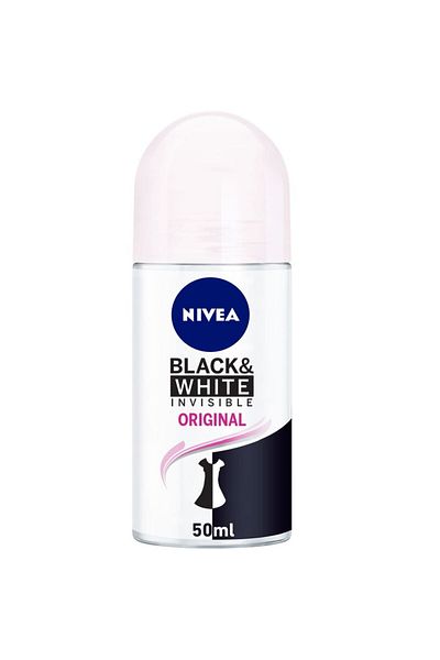 NIVEA - مزيل العرق رول اون - غير مرئي للملابس السوداء والبيضاء - 50 مل