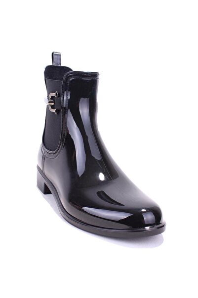 IGOR W10173 Urban Trabilla Μαύρες λουστρίνι ορθοπεδικές καθημερινές γυναικείες μπότες με επίπεδη τακούνι