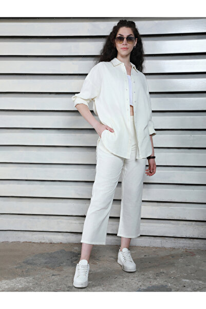 High Star By Styli Solid Longline Shirt & Pants Co-Ords